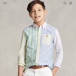 Ralph Lauren striped Oxford fun shirt size 14/16